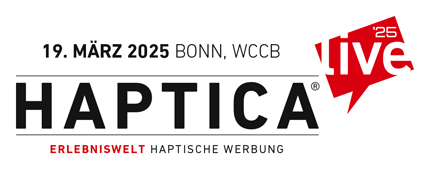 Das Logo der Haptica live, die am 19. März in Bonn stattfindet